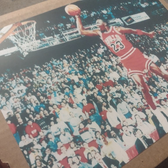MICHAEL JORDAN BULLS RETRO 8.5x11 FREE THROW LINE DUNK GLOSSY 1988 NBA POSTER - Picture 3 of 10